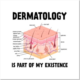 Dermatology Is Part Of My Existence Skin Anatomy Posters and Art